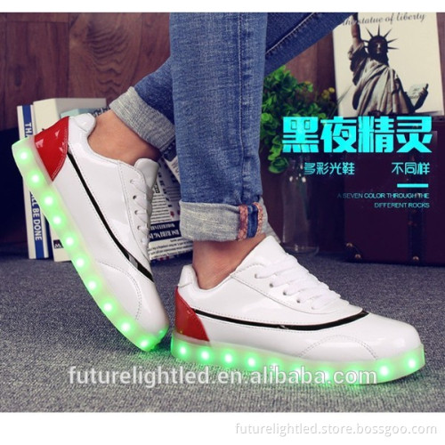 Unisex luminous shoes LED strip lights dance club shoes